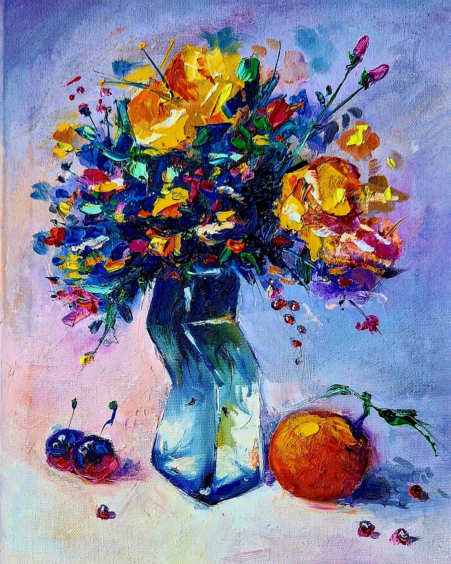 IMG_20230701_150119_636 (2) "Crazy Vase of Yellow Flowers" - Imagen 1